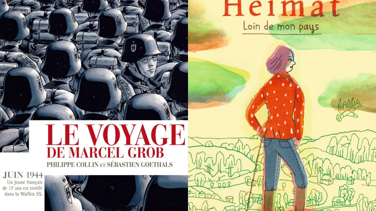 Couvertures du Voyage de Marcel Grob et de Heimat Couvertures du Voyage de Marcel Grob et de Heimat