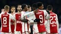 La joie des joueurs de l'Ajax face au PEC Zwolle