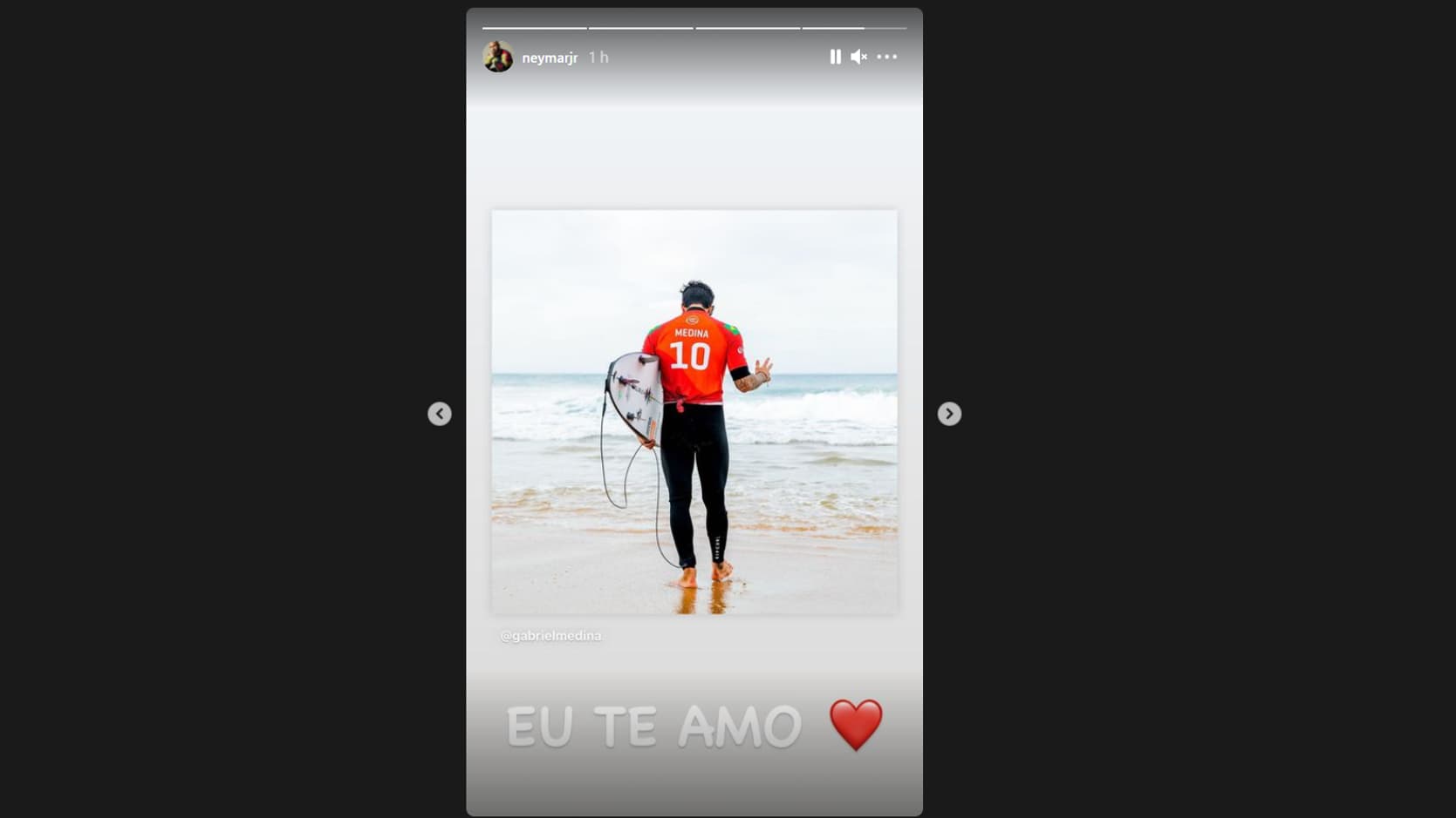 Le message de Neymar pour Gabriel Medina Le message de Neymar pour Gabriel Medina