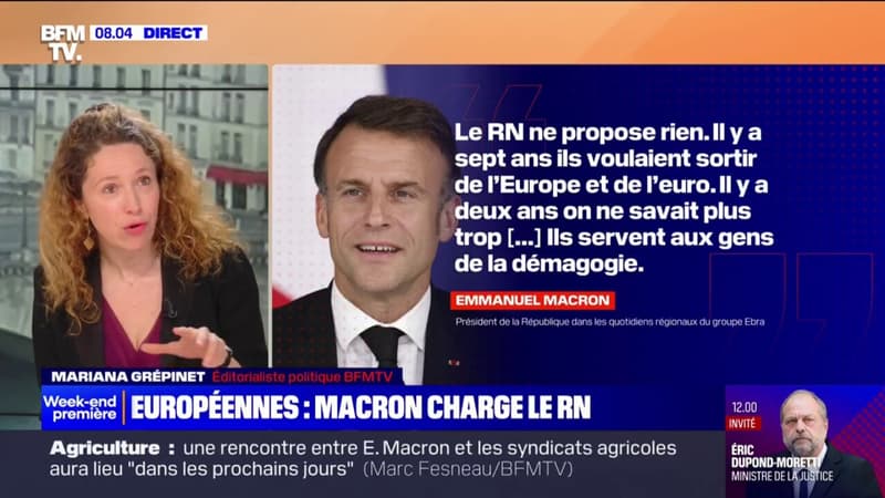 À l&#039;approche des européennes, Emmanuel Macron passe à l&#039;offensive contre le Rassemblement national