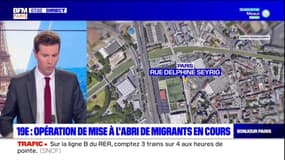 Paris: une opération de mise à l'abri de migrants dans le 19e arrondissement