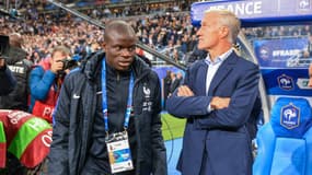 N'Golo Kanté et Didier Deschamps en 2018.