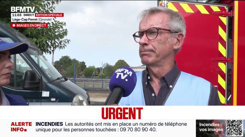 Incendie en Gironde: le maire de Lège-Cap-Ferret se dit "extrêmement prudent"