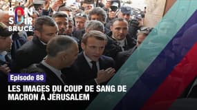 Les images du coup de colère de Macron à Jérusalem