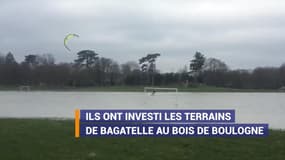Avec la crue, ils font du kitesurf à Paris