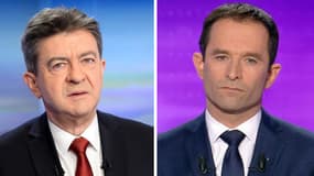 Jean-Luc Mélenchon sur TF1 et Benoît Hamon sur France 2. 