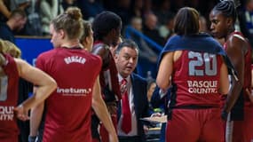 L'équipe de Gernika contre Lattes Montpellier en Eurocoupe féminine, le 1er janvier 2024.