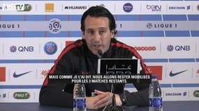 Unai Emery : ‘’Nous allons rester mobilisés’’