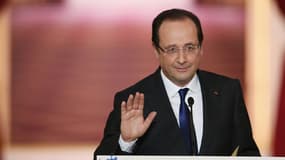 François Hollande lros de sa conférence de presse