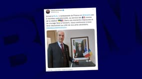 L'ambassadeur de France en Ukraine Étienne de Poncins le 2 mars 2022 à Lviv.