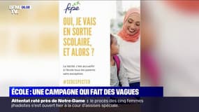 Cette affiche de campagne de la FCPE montrant une mère voilée fait polémique à Marseille