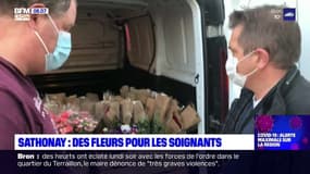 Sathonay: un horticulteur offre ses invendus aux soignants