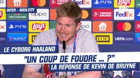 Inter - Manchester City : "Un coup de foudre avec Haaland ? Je suis heureux avec mon épouse" sourit De Bruyne