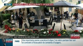 Canicule: "Normalement on fait 70 couverts par jour le midi mais à cause de la chaleur, on n'en fait que 55"