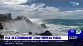 Nice: le sentier du littoral fermé en raison de la vigilance vagues-submersion