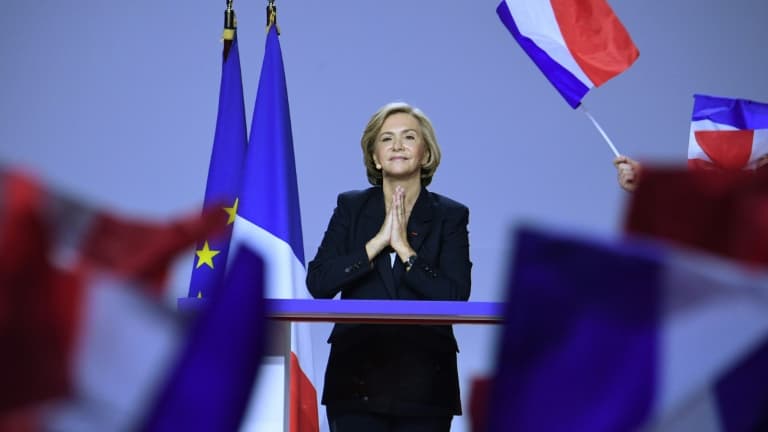 La candidate LR à la présidentielle Valérie Pécresse, en meeting dimanche 13 février au Zénith de Paris