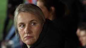 Emma Hayes sur le banc de Chelsea, en novembre 2023.