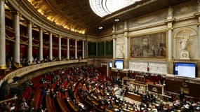 Vue générale de l'Assemblée nationale lors d'une séance de questions au gouvernement, le 24 octobre 2023 à Paris