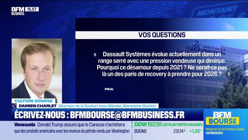 Culture Bourse : « Pourquoi le désamour sur Dassault systèmes depuis 2021 ? Ne serait-ce pas là un des paris de recovery à prendre pour 2026 ? », par Julie Cohen-Heurton - 08/01
