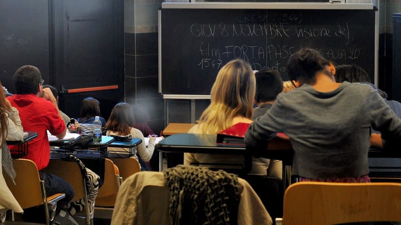 Des étudiants suivent un cour à l'Université Roma Tre le 7 novembre 2012 à Rome (photo d'illustration).