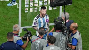 Lionel Messi après Argentine-Croatie au Mondial au Qatar, à Doha le 14 décembre 2022