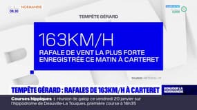 Tempête Gérard: rafales de 163 km/h enregistrées à Barneville-Carteret