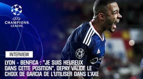 Lyon - Benfica "Je suis heureux dans cette position", Depay valide le choix de Garcia de l'utiliser dans l'axe