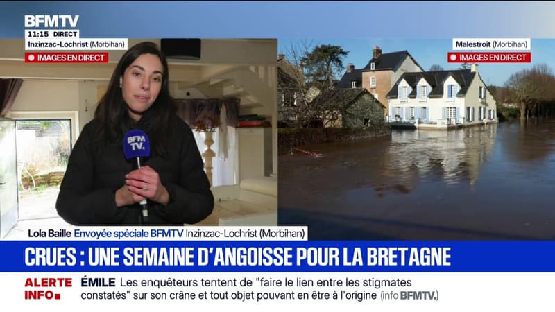 Inondations en Bretagne: à Inzinzac-Lochrist, les agents de la mairie et des réservistes citoyens viennent en aide aux habitants sinistrés