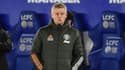 L'entraîneur norvégien de Manchester United, Ole Gunnar Solskjaer, lors du quart de finale de la Coupe d'Angleterre, le 21 mars 2021 sur la pelouse de Leicester