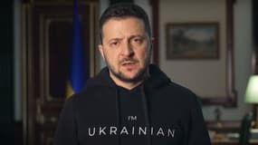 Volodymyr Zelensky, le 13 janvier 2023, lors de son allocution quotidienne