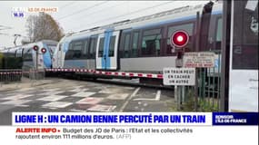 Val d'Oise: un camion percuté par un train de la ligne H