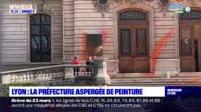 Lyon : la préfecture aspergée de peinture