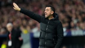 Xavi lors du match Atlético-Barça, le 17 mars 2024.