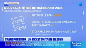 Transports en Ile-de-France: un ticket unitaire en 2025