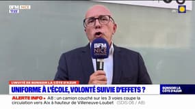 Expérimentation de l'uniforme au collège: Éric Ciotti annonce une mise en place "dans les prochaines semaines" dans les Alpes-Maritimes