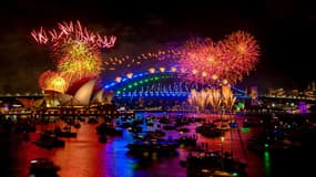 Les feux d'artifice du Nouvel an à Sydney le 1er janvier 2024