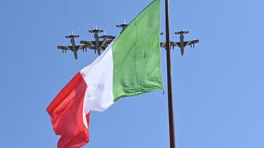 Le drapeau italien - Image d'illustration