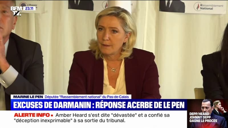 Pour Marine Le Pen, Gérald Darmanin aurait pu 