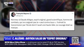Mort de Claude Allègre: François Bayrou salue sur X son "esprit original"