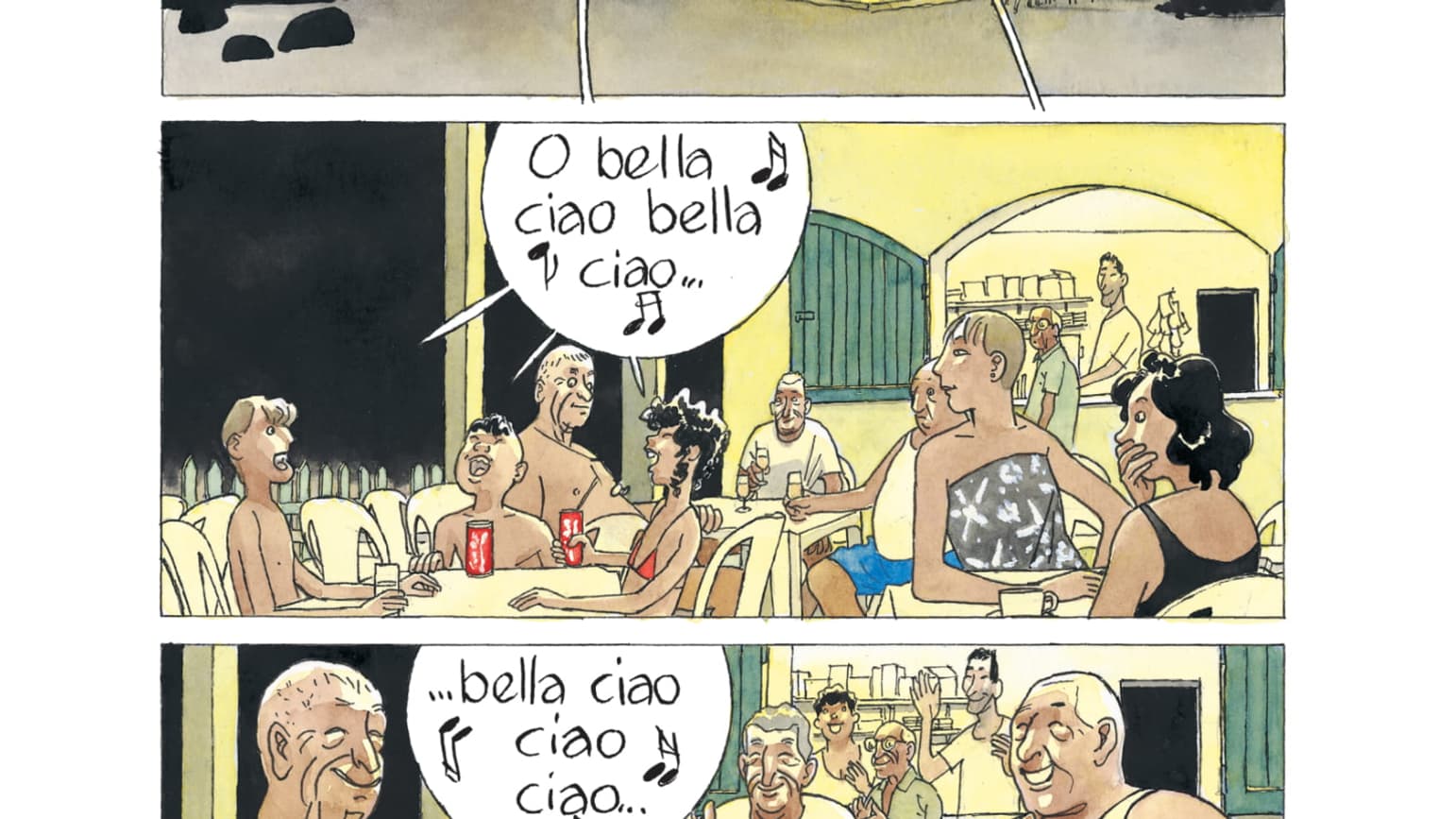 Une case de la BD "Bella Ciao" Une case de la BD "Bella Ciao"