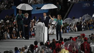 Tony Estanguet tient un discours pour ouvrir les JO de Paris, 26 juillet 2024
