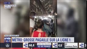 Soirée de pagaille sur la ligne 1: des centaines de personnes bloquées dans une chaleur suffocante