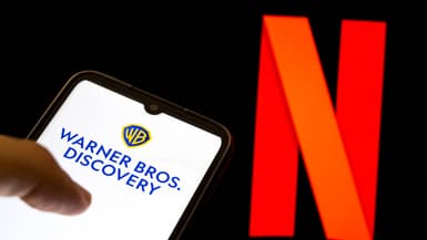 Logo de Warner Bros et Netflix. Photo d'illustration.