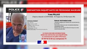 Yves a disparu le 24 juillet dernier.