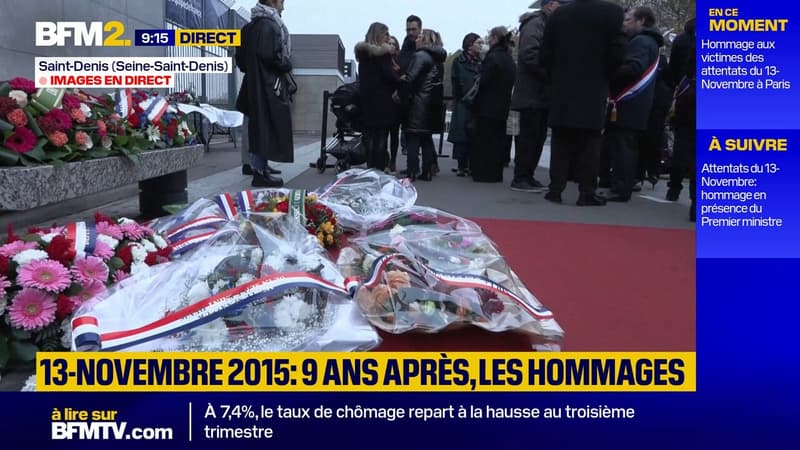 Attentats du 13-Novembre: cérémonie d'hommage près du Stade de France