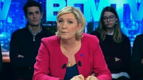 Marine Le Pen, présidente du Front national, invitée de BFM Politique le 5 mars 2017.