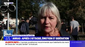 "Ce n'est pas normal d'avoir peur de pratiquer un métier qui est fait pour les autres": Le témoignage de Fabienne, professeure à Arras, venue déposer une fleur en hommage à Dominique Bernard