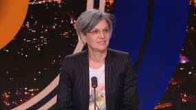 Sandrine Rousseau sur BFMTV, ce mercredi 16 avril.