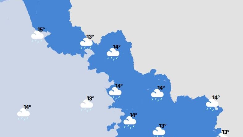 La carte météo dans le Nord pour la nuit du 12 au 13 avril 2025