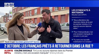 Mobilisation du 2 Octobre: "Ce gouvernement n'a pas pris la mesure de la colère sociale qui est en train de s'exprimer dans ce pays", déplore Kevin Crepin, secrétaire général CGT Somme